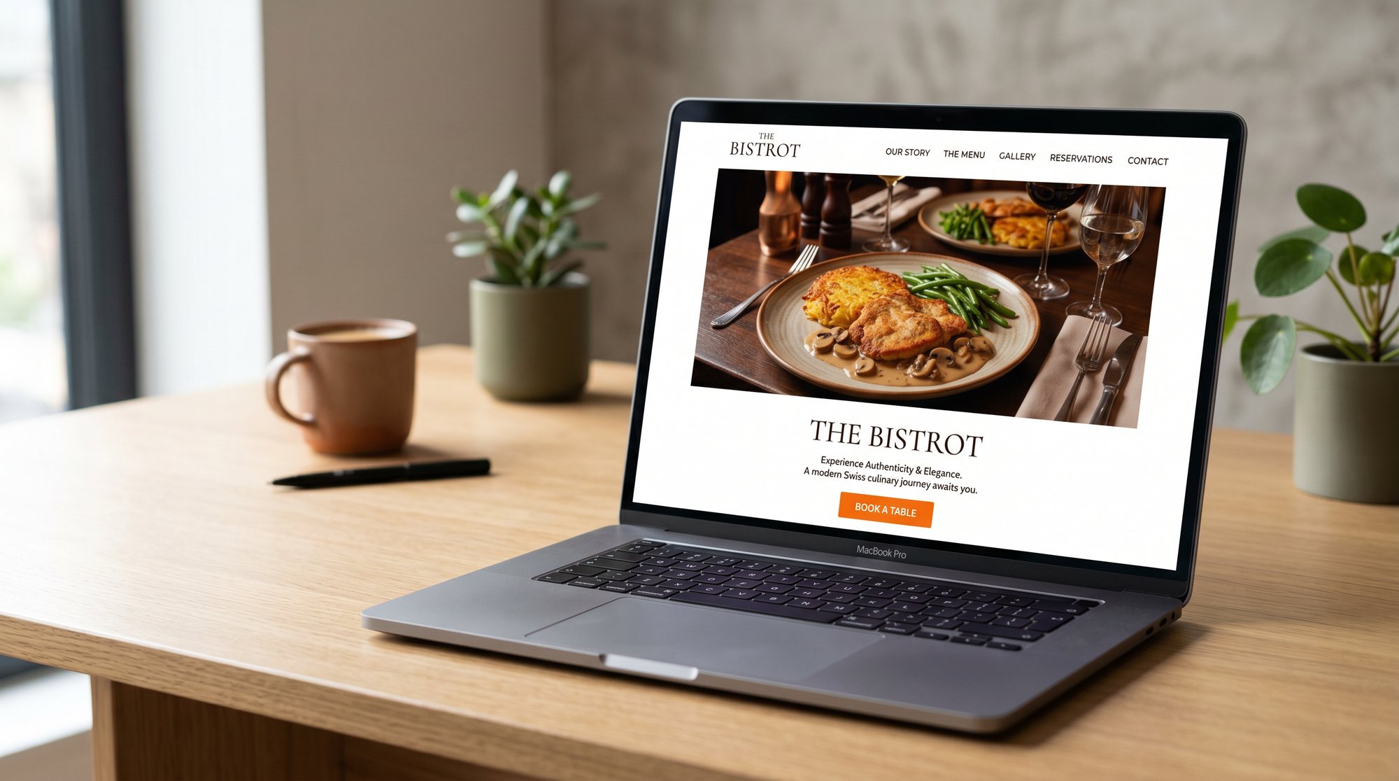 Von Kapy gestaltete Restaurant-Website